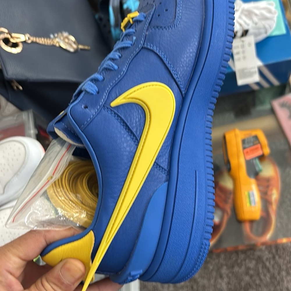 Nike Kids Blue and Yellow Sneakers